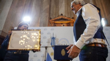 Sergio Romero, titular de UDA, recibió el Diploma de Honor en el Senado de la Nación